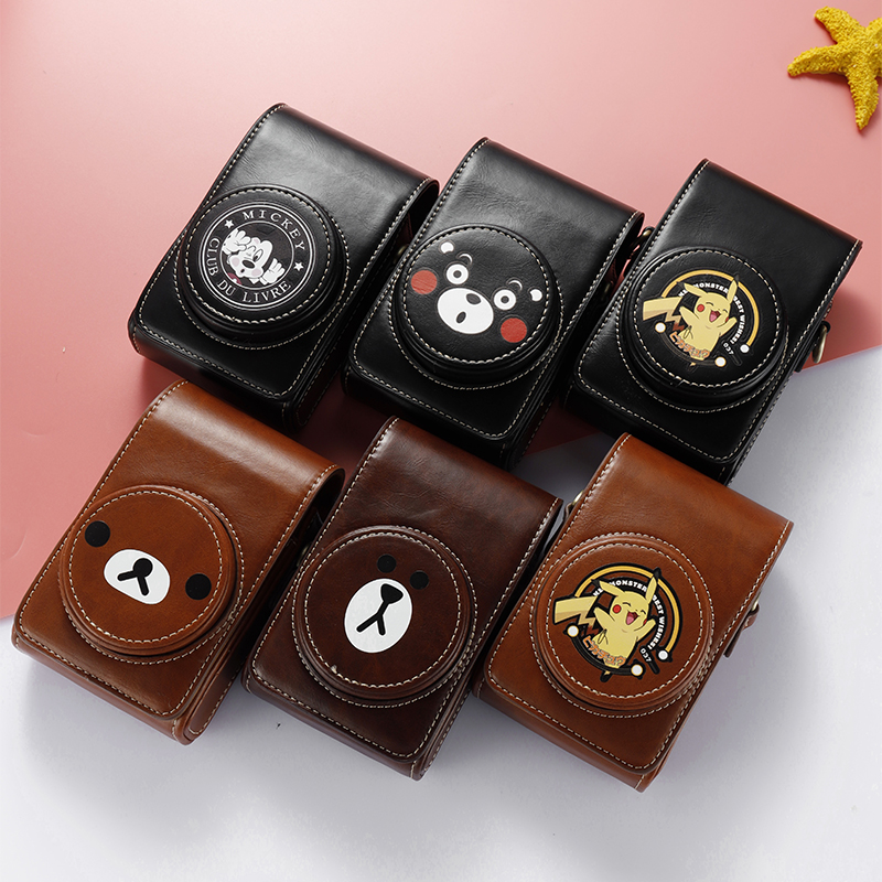 Cartoon Ricoh Ricoh GR Camera Bag Applicable GR2 GR3 Protective sleeves GRIIGRIII leather sleeves Obliquely Cross Portable