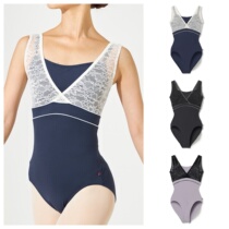 130-L Japanese Chacott Akane Takada Vest Lace Ballet Basic Training Dance Bodysuit 0731