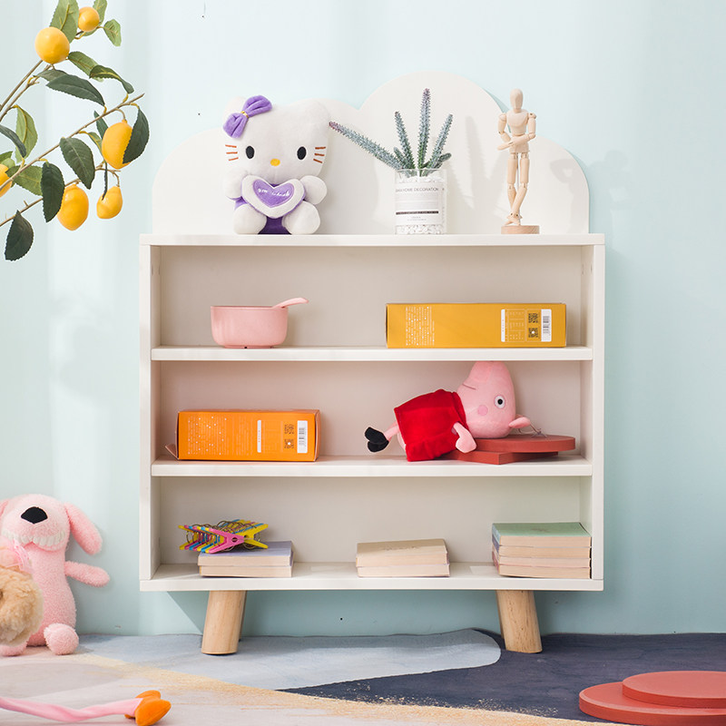 ins Nordic simple children's bookshelf simple bookshelf baby bookshelf floor cloud bookcase kindergarten picture book rack
