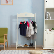 Kindergarten wooden children floor-to-ceiling hanger bedroom rack solid wood coat rack vertical household living room hanger