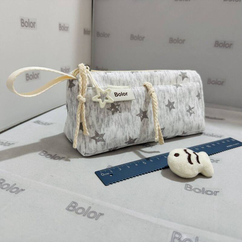 【Bolor Genuine】Star Fragment Texture Tie-Dye Pencil Case Student Stationery Storage Bag Large Capacity High Aesthetic Simple Design