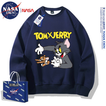 Autumn and Winter Casual Loose Long-Sleeved Round-Neck Sweatshirt for Men and Women, American-Style Simple Printed Versatile Top Jacket