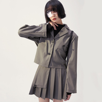 Gravity Museum) short casual suit womens 2020 spring new niche design sense suit jacket K