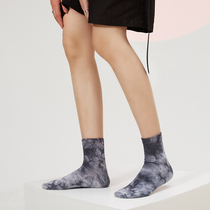 Gravity museum) custom tie-dye medium tube socks couple socks men and women ins with the same K