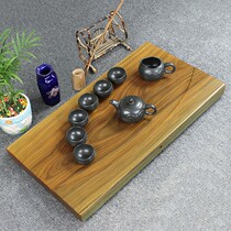 Green sandalwood tea tray whole solid wood simple flat home tea set tea table tea tray factory Custom Special