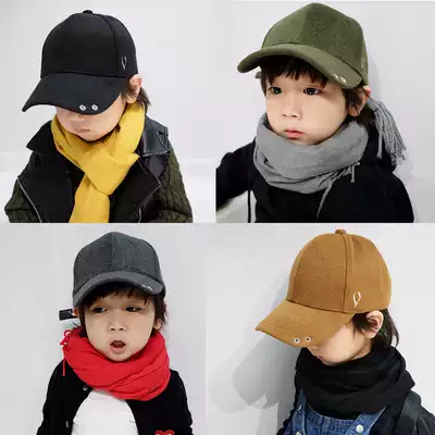 Children's hat male tide autumn and winter wool cap boy Korean version of woolen warm cap baseball cap baby hat