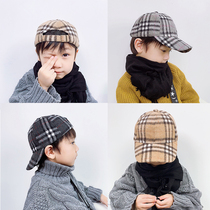 Childrens hat Mens fashion mens baby fashion cap wool baseball cap Korean version of the new warm hat in autumn and winter