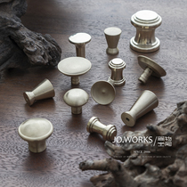 Minimalist brass cabinet door handle hand made full copper single hole door handle Nordic upscale cupboard drawer Mind wind handle