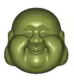 Engraved map round sculpture map stl7160 Maitreya Buddha head