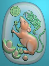 Fine carvings jade carvings rat brand computer carvings rat money rat heralds a good year