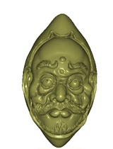 Jade carving picture stl picture arhat head core carving picture computer carving picture