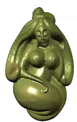 Engraved map scan jade carving stl naked woman
