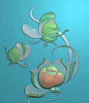 Jade Carving Figure Fine Carving Figure M5U6I Butterfly Lotus Relief Figure