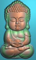 Finely Carved Figurs Jade Sculpture of the Buddhas three-dimensional double-sided computer engraving picture