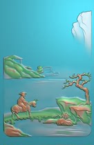 Jade carving finely carved figure relief figure v landscape figures xd9