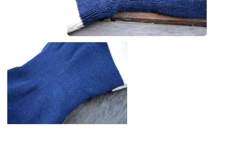 Hải quân sọc sọc thủy triều nam khăn vớ vớ dày terry nam vớ kích thước lớn trong ống đầy 48 tất noel