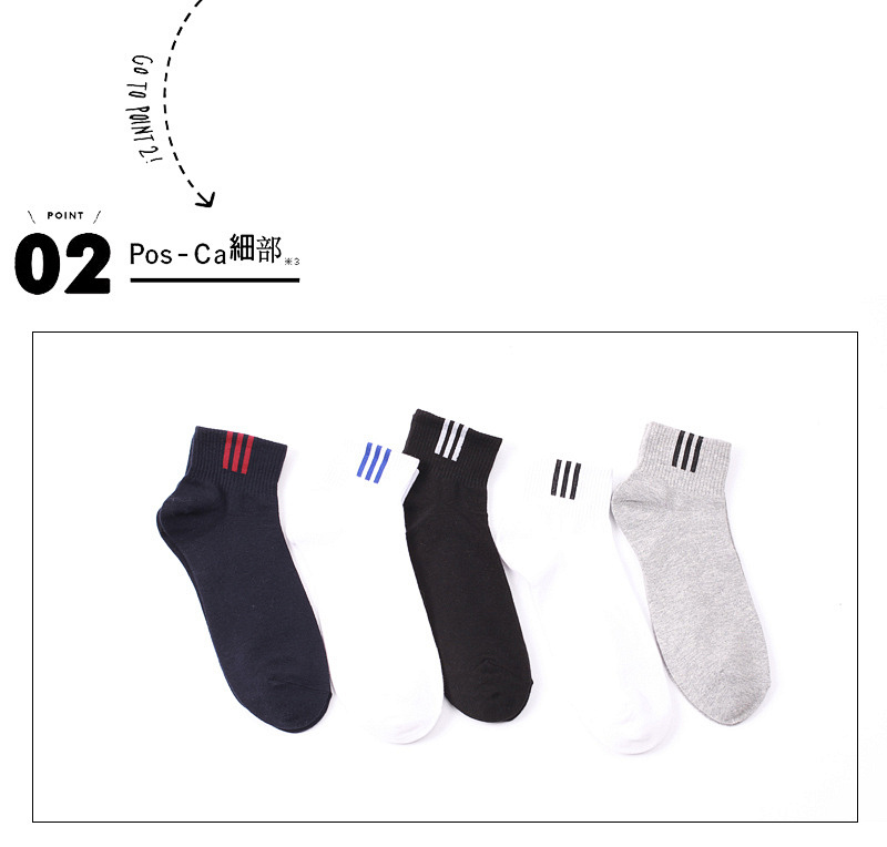 Hàn Quốc nhập khẩu chính hãng vớ vớ nam vớ cotton retro hai thanh ngắn socks nam kích thước lớn vớ thể thao