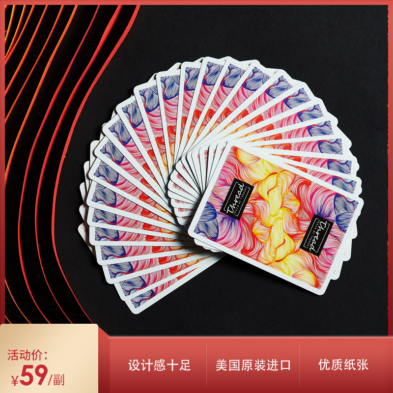 (EPCS poker) Thread line flower cut art poker limited collection flower cut poker American