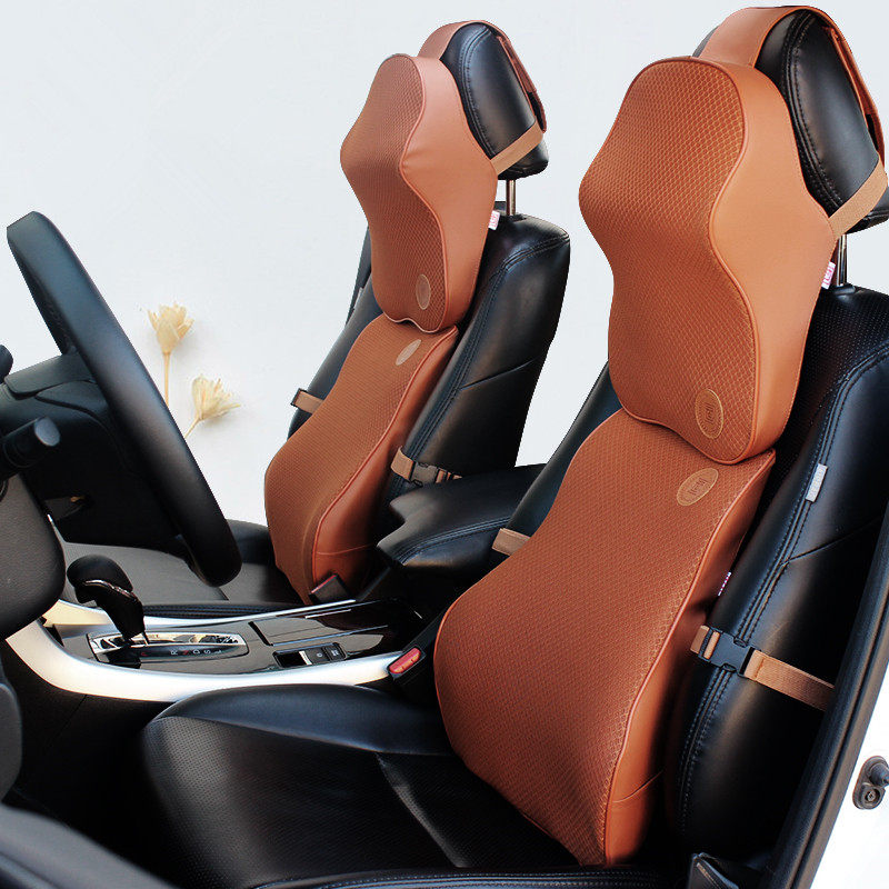 Car pillow back pillow pillow on pillow on car pillow in car seat memory cotton waist pillow cushion