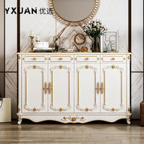 European-style shoe cabinet home door large capacity porch cabinet solid wood modern simple storage two-door three-door locker