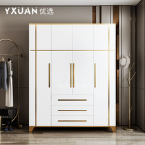 Light luxury four-door wardrobe post-modern light luxury wardrobe bedroom big wardrobe master bedroom locker simple modern wardrobe