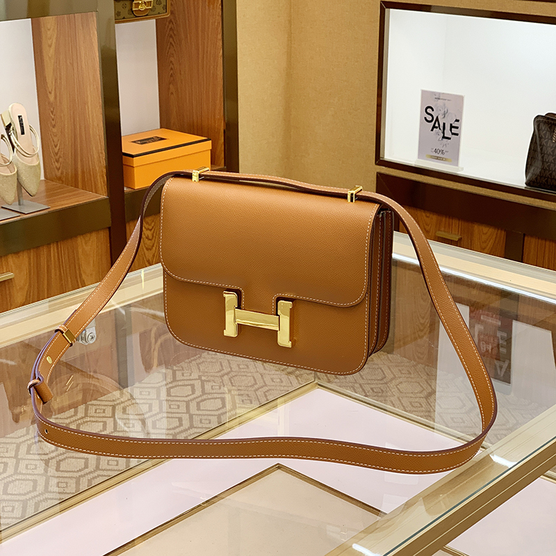 Luxury Brand Women's Bag 2024 New Genuine Leather Palm Print Kangkang Bag Fashionable Stewardess Bag High-End Shoulder Crossbody Bag