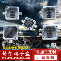 Waterproof cast aluminum box Metal junction box with terminal Outdoor aluminum alloy metal industrial aluminum box