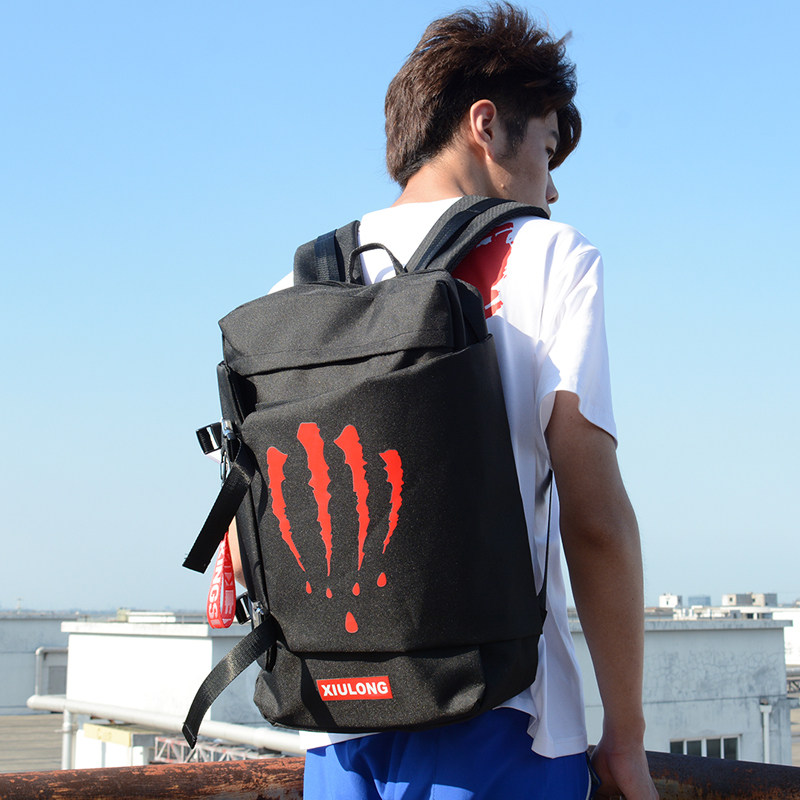 Men carry bag Han Edition Campus Fashion Current School Bag Bag Backpack male high school college students back-to-school backpack