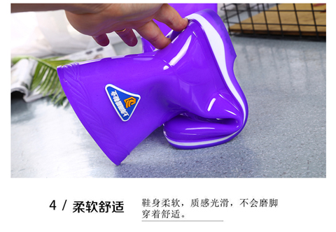 Mùa thu và mùa đông Giày đi mưa mới trong ống chống mưa ống chống trượt cộng với đôi giày cao cổ không thấm nước nhung phiên bản Hàn Quốc của bốn mùa giày cao su giày nước cao su bọc giày đi mưa