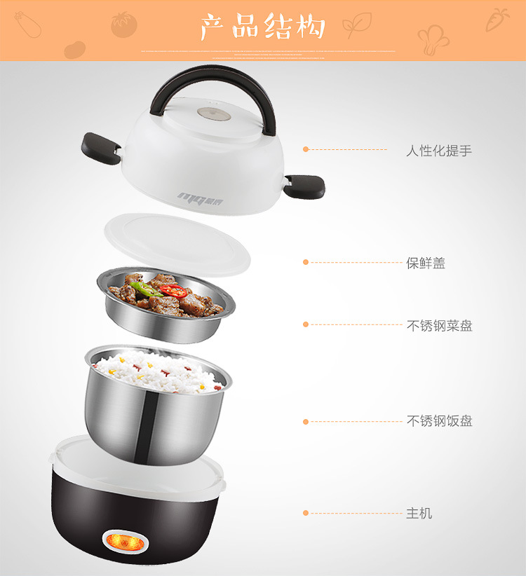 Chong bán hộp cơm điện có thể được cắm vào cách điện sưởi ấm nhân tạo nấu tự động với nồi cơm điện mini nồi cơm điện hộp cơm điện unold