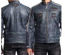 16920 AFFLICTION Men Locomotive Rock Spares Retro Old Leather USA