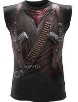 17606 Spiral Mens Rock Locomotives Stereo Team Sleeveless Short Sleeve T-shirt UK