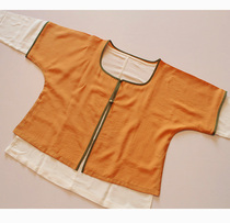 Han Feng Jinxiu handmade Mother Hanfu favoring collar three-piece female DIY full orange top custom-made Hanfu