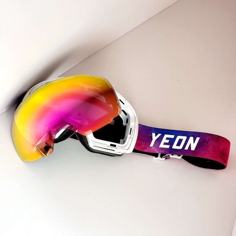 YEON magnetic skiglass goggles male myopia female snowclimbing equipped with double anti-fog ski glasses