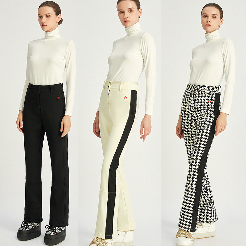 Ski carver ski pants female slim plus velvet single board double board snowboard suit suit long legs thin non-siamese