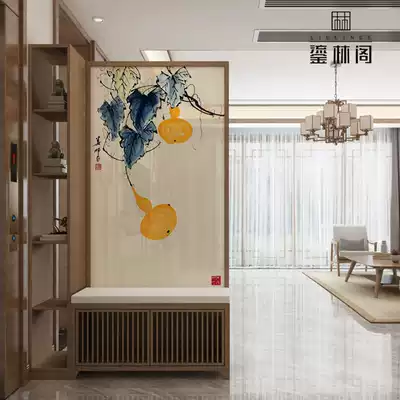 Screen partition living room into the door to stop the entrance barrier cabinet rack decoration Chinese modern household solid wood shoe cabinet one