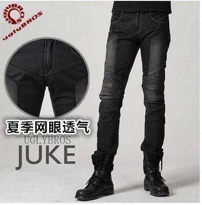 Uglybros Motorcycle Cycling Pants Jeans Anti-Fall Mesh Summer Breathable Harley Motorcycle Jeans for Men and Women