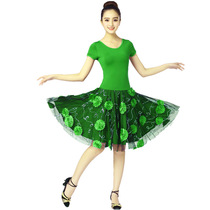 Modern dance wear ballroom dress dress short sleeve Latin dance dress dance dress