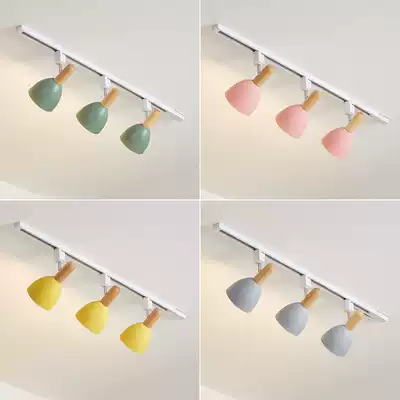 Nordic led track light clothing store home living room background wall creative rail track track strip mounted astigmatism spotlight