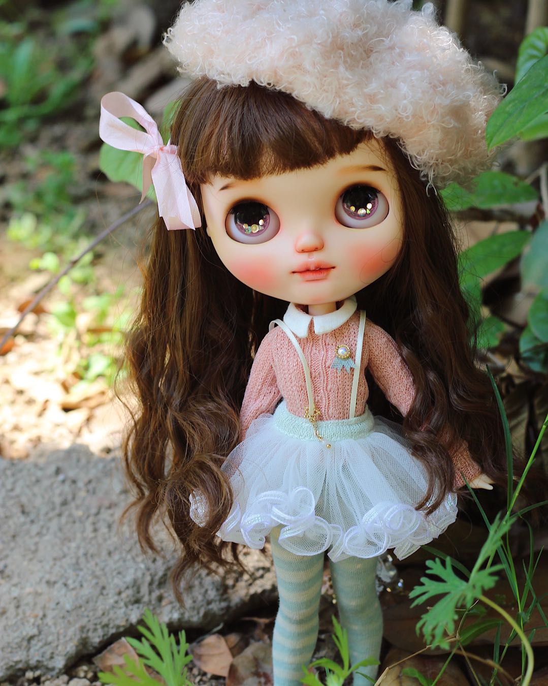 (Large-in-64) preliminary rain (spot) Blythe small cloth wig milk silk