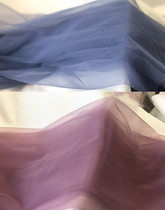 Purple Blue Pink Head Yarn Scene Arrangement Transparent Mesh Yarn Wedding Dress Fabric Fabric Hanfu Head Gauze Yarn