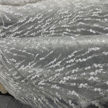 Upscale Heavy Industry sequel Embroidery Lace Embroidered Lace fabric Cloth Wedding Dresses Fabric Mesh Gauze Stock