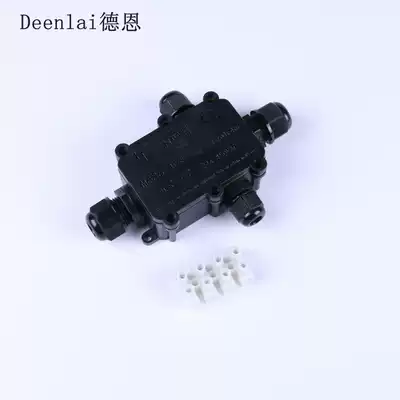 Supply Deenlai four head waterproof junction box IP68 waterproof grade sunscreen UV one in three out junction box