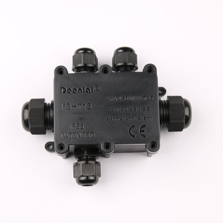 Waterproof junction box Deenlai waterproof junction box IP68 waterproof junction box one-in-four out waterproof junction box-Taobao