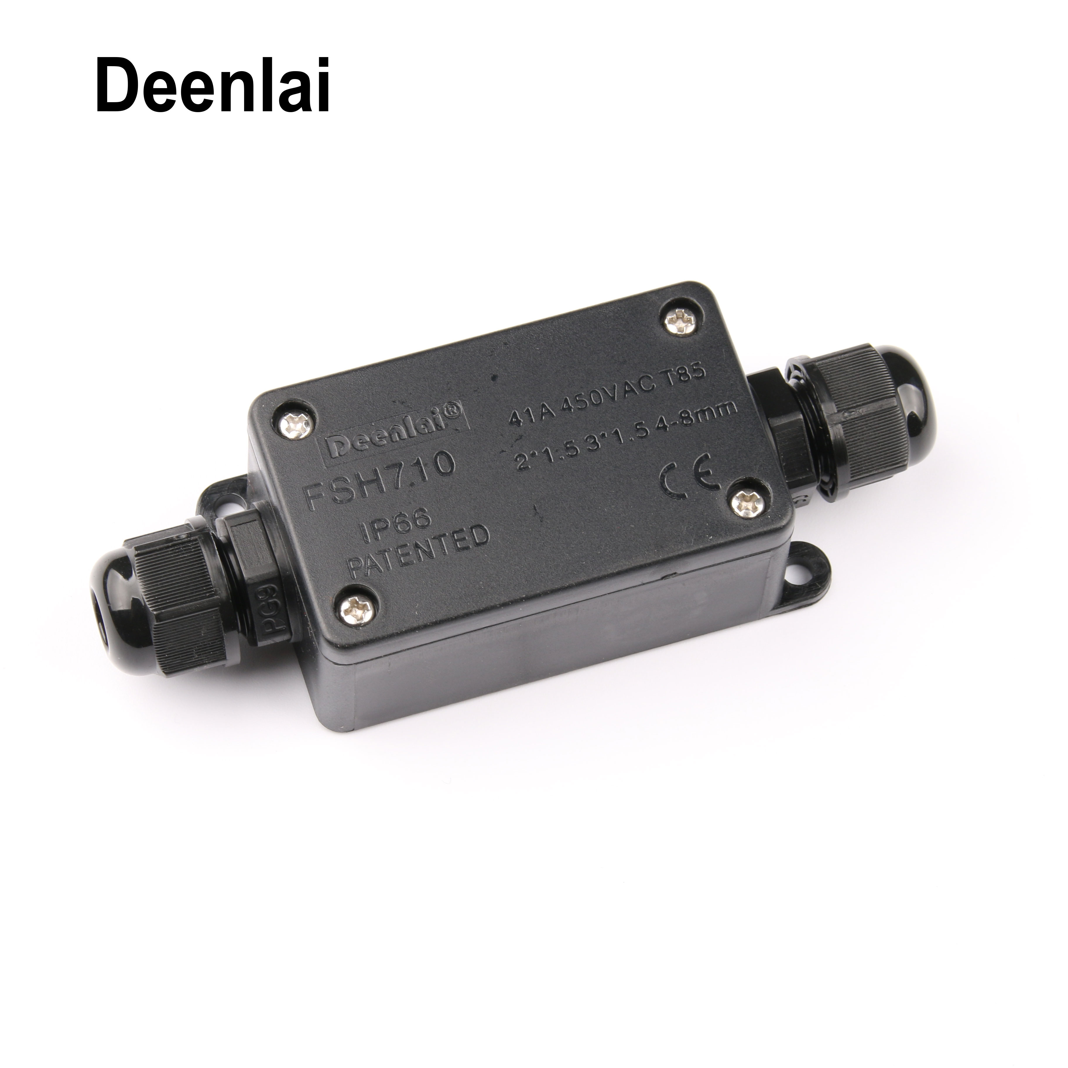 Waterproof junction box Deenlai waterproof junction box IP66 waterproof junction box One in one out waterproof junction box