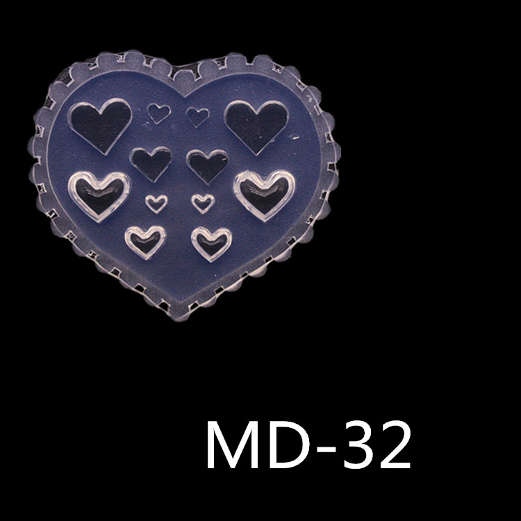 MD-32 Lovenew pattern manicure Carving mould Cartoon Mickey head Mickey Mouse Bear nail decorate Soft candy silica gel Abrasives love