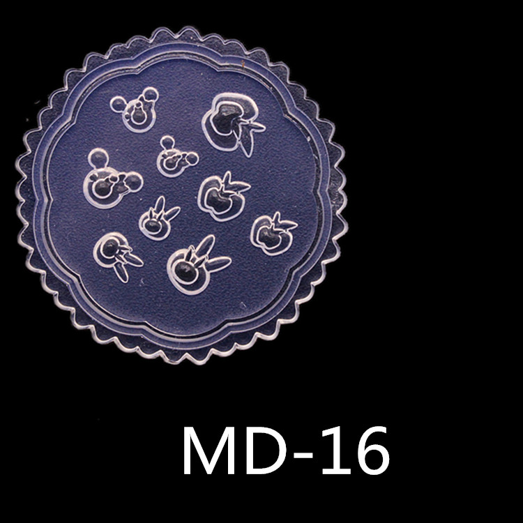 MD-16new pattern manicure Carving mould Cartoon Mickey head Mickey Mouse Bear nail decorate Soft candy silica gel Abrasives love