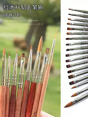 Custom professional manicure pure mink hair nail brush hook line pull pen light therapy color painting round head pen crystal carving pen