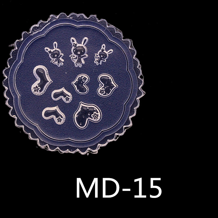 MD-15new pattern manicure Carving mould Cartoon Mickey head Mickey Mouse Bear nail decorate Soft candy silica gel Abrasives love
