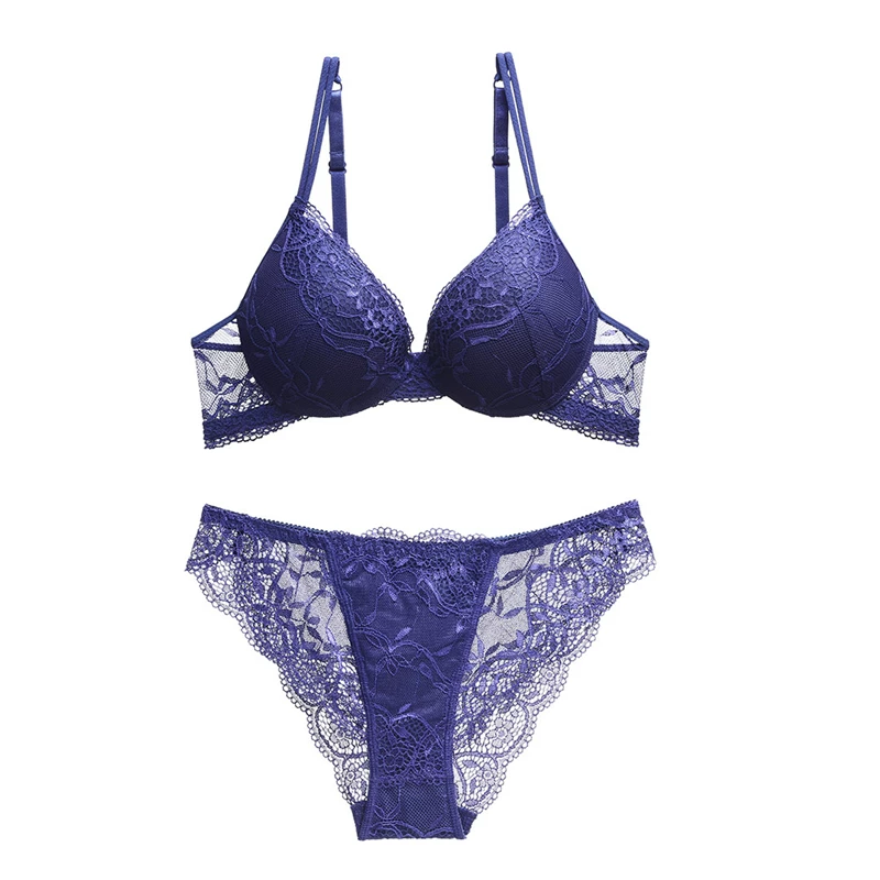 Push up bra, sexy set, lace thin underwear